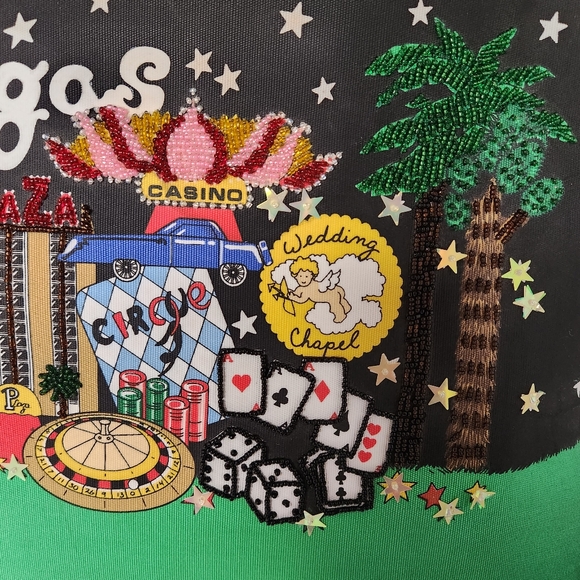 LAS VEGAS BAMBOO HANDLE TOTE - Picture 3 of 14